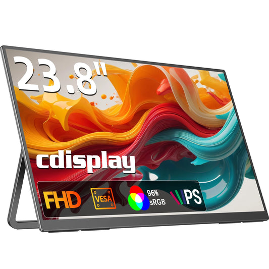 Cdisplay 23.8” 1080P Portable Monitor – Big, Bold & Built for Performance!